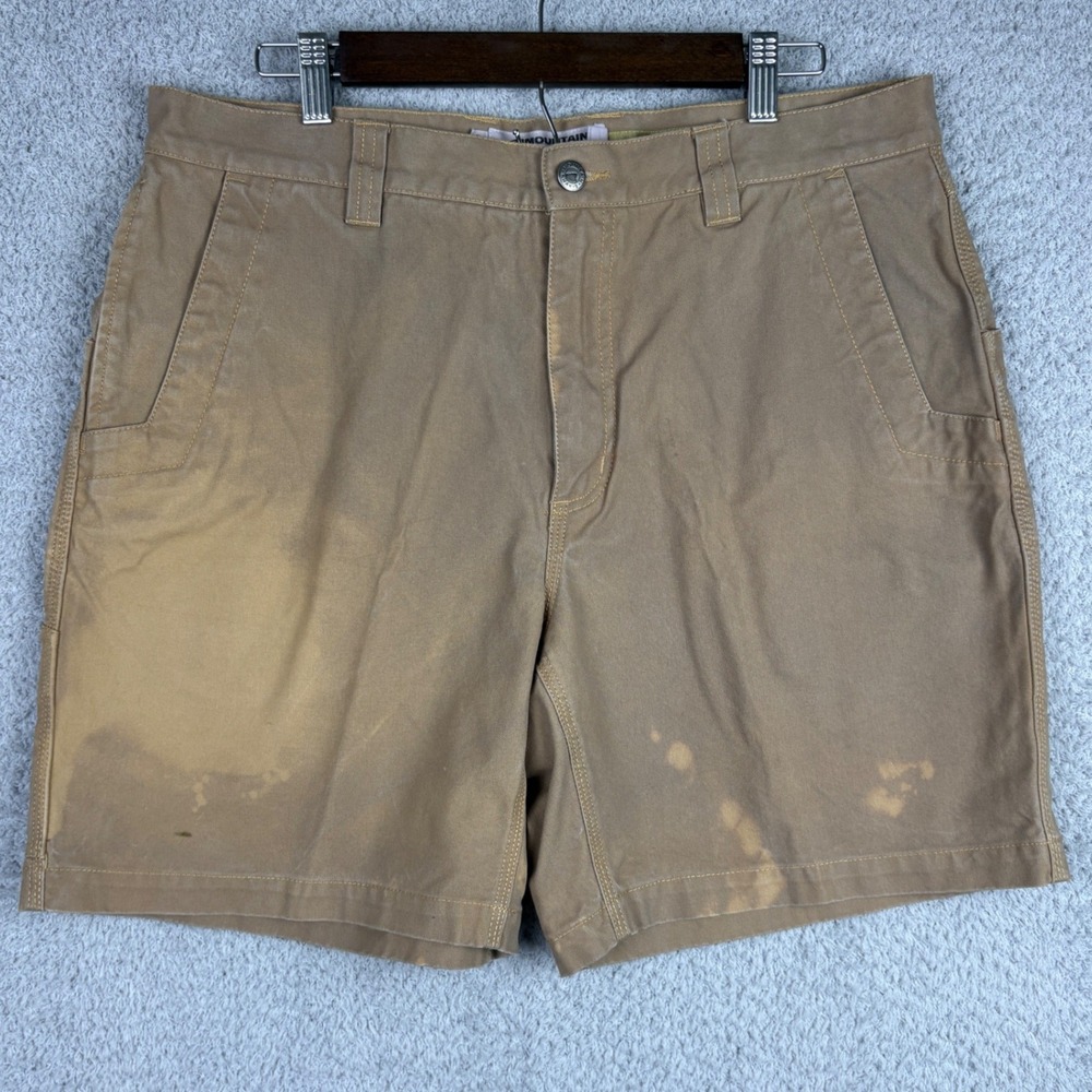 Mountain Khakis Shorts Mens 36 Brown Relaxed Fit Canvas Cotton Workwear Hiking